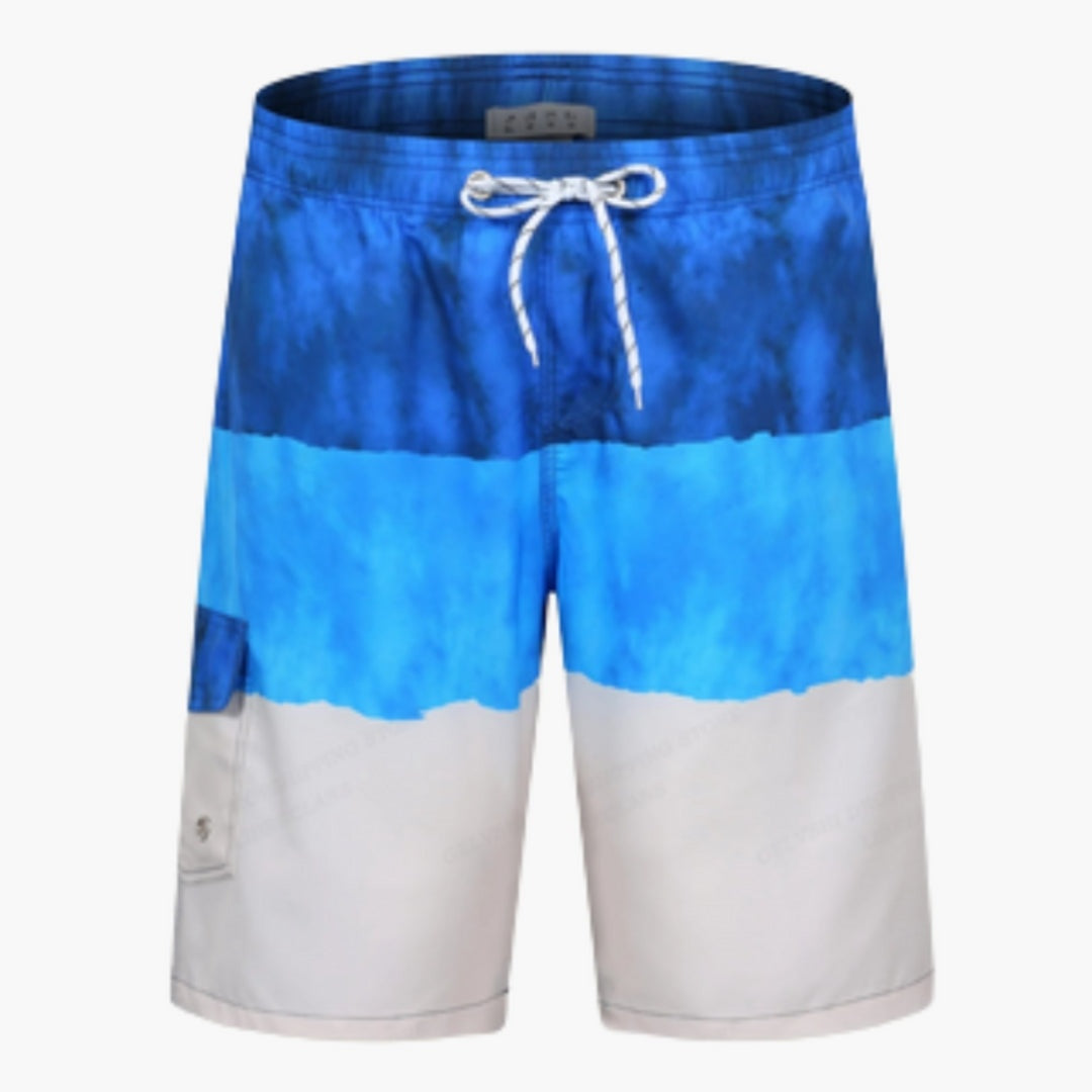 Bañador Corto Azul Claro Cintura Elástica